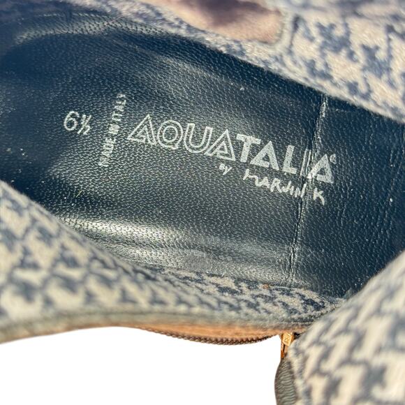 Aquatalia Moto Boot Sophia Buckle Suede Waterproof Women's SZ 6.5 Winter Gray - Picture 10 of 11